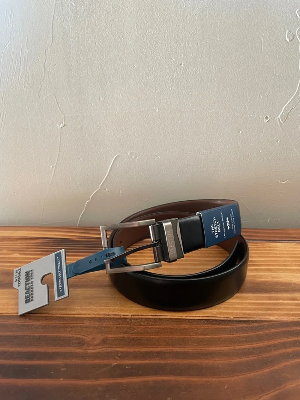 Kenneth Cole Reversible BROWN/BLACK Stretch Belt Men's Size M 34-36
